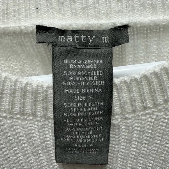 Matty M Color Block Elbow Sleeve Sweater size S - Picture 3 of 4